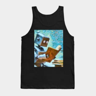 Robot Reading Tank Top